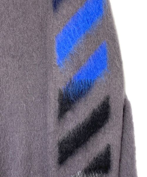 OFFWHITE（オフホワイト）OFFWHITE (オフホワイト) Brushed Mohair Knit グレー サイズ:Mの古着・服飾アイテム