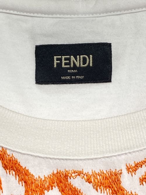 FENDI（フェンディ）FENDI (フェンディ) Tシャツ ホワイト サイズ:XXLの古着・服飾アイテム