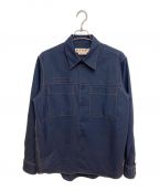 MARNIマルニ）の古着「23AW トロピカルウールワークシャツ」｜ネイビー