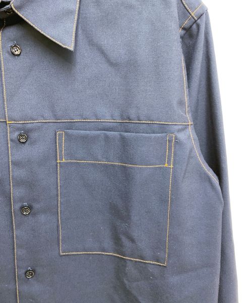MARNI（マルニ）MARNI (マルニ) 23AW トロピカルウールワークシャツ ネイビー サイズ:46の古着・服飾アイテム