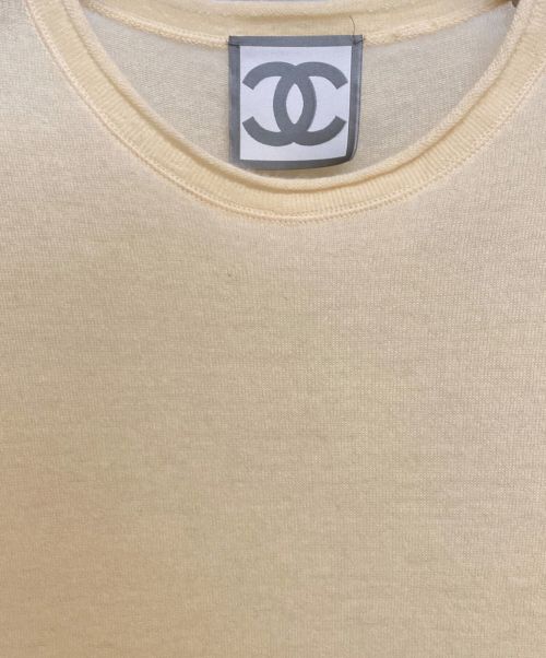 CHANEL（シャネル）CHANEL (シャネル) ニットTシャツ アイボリー サイズ:38の古着・服飾アイテム