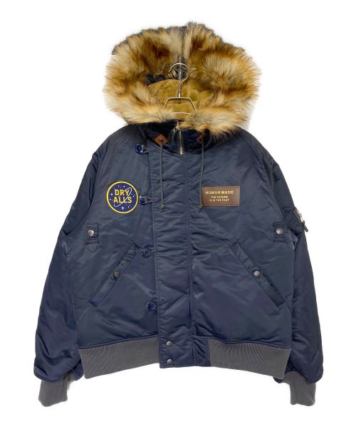 HUMAN MADE（ヒューマンメイド）HUMAN MADE (ヒューマンメイド) N2 Flight Jacket ネイビー サイズ:Lの古着・服飾アイテム