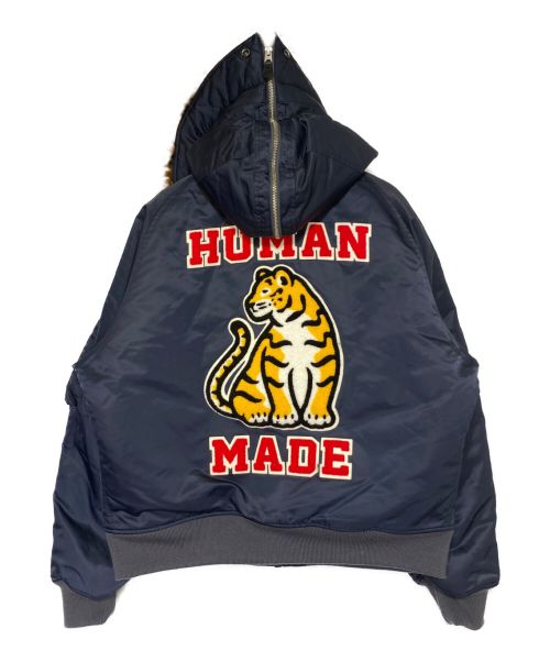 HUMAN MADE（ヒューマンメイド）HUMAN MADE (ヒューマンメイド) N2 Flight Jacket ネイビー サイズ:Lの古着・服飾アイテム