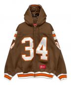 SUPREMEシュプリーム）の古着「Football Zip Up Hooded」｜ブラウン