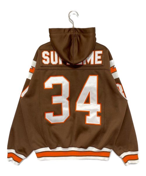 SUPREME（シュプリーム）SUPREME (シュプリーム) Football Zip Up Hooded ブラウン サイズ:Sの古着・服飾アイテム