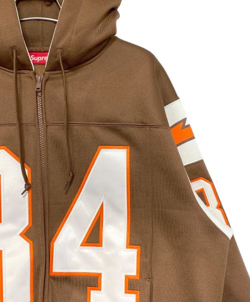 SUPREME（シュプリーム）SUPREME (シュプリーム) Football Zip Up Hooded ブラウン サイズ:Sの古着・服飾アイテム