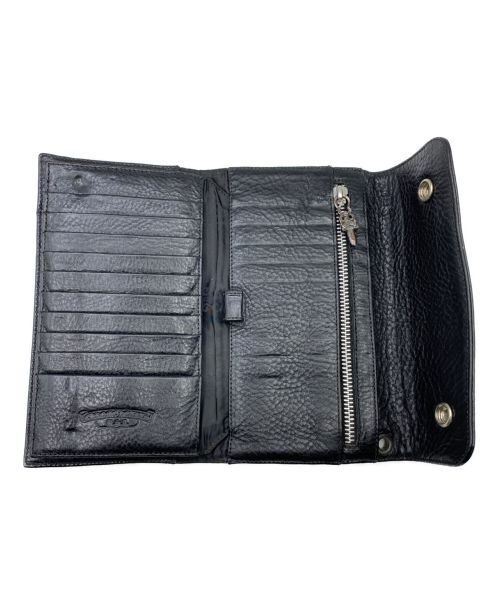 CHROME HEARTS（クロムハーツ）CHROME HEARTS (クロムハーツ) ウェーブウォレット ブラック サイズ:-の古着・服飾アイテム