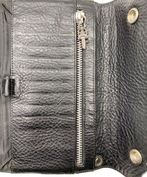 CHROME HEARTS（クロムハーツ）CHROME HEARTS (クロムハーツ) ウェーブウォレット ブラック サイズ:-の古着・服飾アイテム