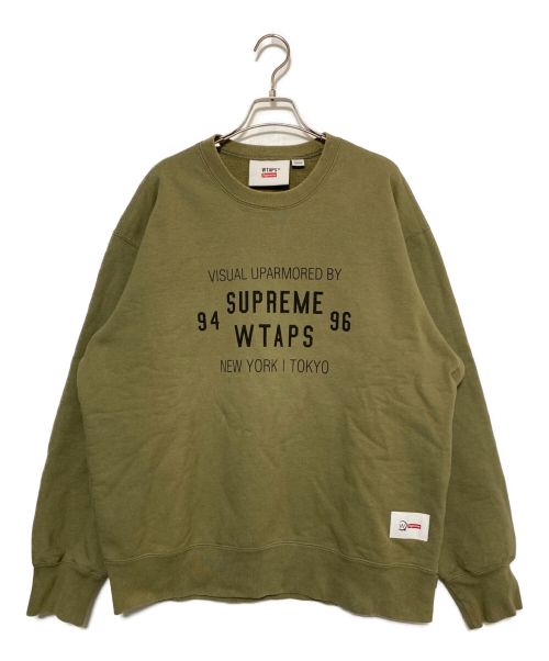 SUPREME（シュプリーム）SUPREME (シュプリーム) WTAPS (ダブルタップス) Crewneck オリーブ サイズ:Lの古着・服飾アイテム