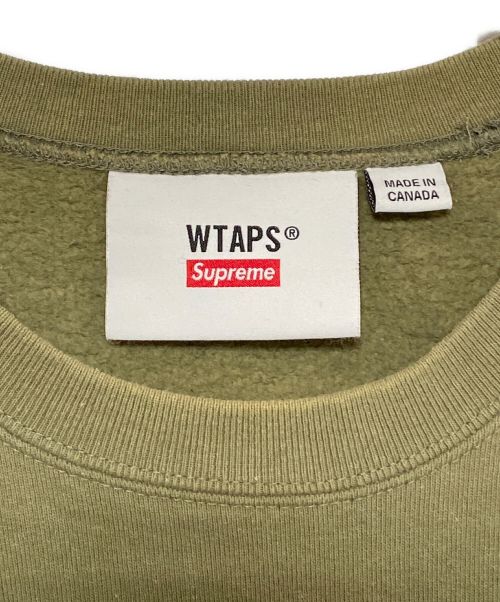 SUPREME（シュプリーム）SUPREME (シュプリーム) WTAPS (ダブルタップス) Crewneck オリーブ サイズ:Lの古着・服飾アイテム
