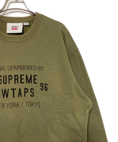SUPREME（シュプリーム）SUPREME (シュプリーム) WTAPS (ダブルタップス) Crewneck オリーブ サイズ:Lの古着・服飾アイテム