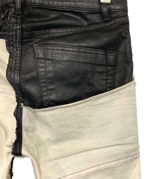 RICK OWENS（リックオウエンス）RICK OWENS (リック オウエンス) デニムパンツ ホワイト×ブラック サイズ:28の古着・服飾アイテム