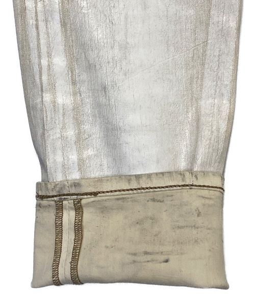 RICK OWENS（リックオウエンス）RICK OWENS (リック オウエンス) デニムパンツ ホワイト×ブラック サイズ:28の古着・服飾アイテム