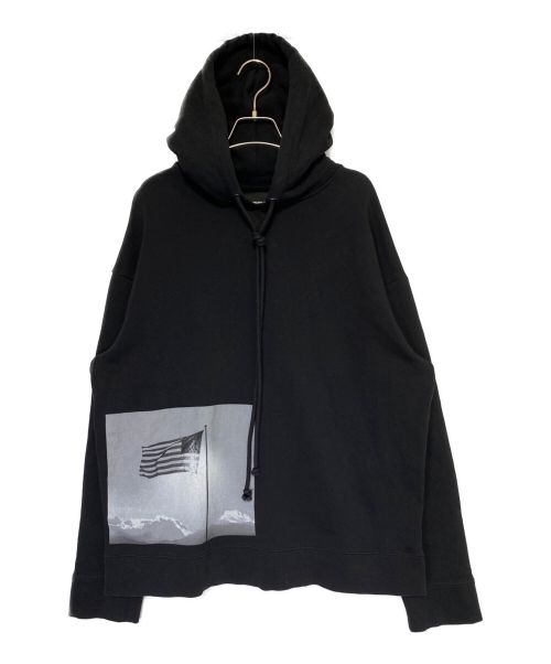 RAF SIMONS（ラフシモンズ）RAF SIMONS (ラフシモンズ) ROBERT MAPPLETHORPE (ロバート メイプルソープ) プルオーバーパーカー ブラック サイズ:Mの古着・服飾アイテム
