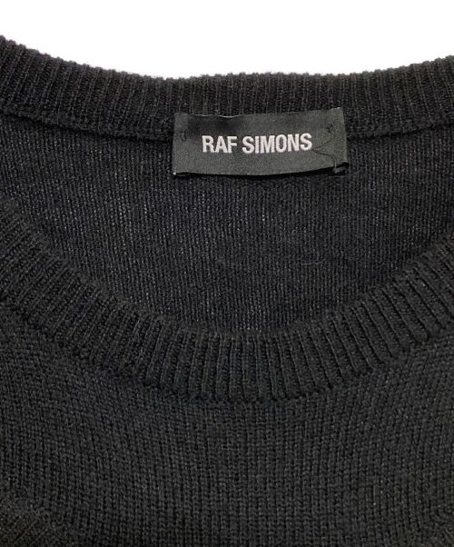 RAF SIMONS（ラフシモンズ）RAF SIMONS (ラフシモンズ) カットホールニット ブラック サイズ:Mの古着・服飾アイテム