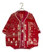 READYMADEレディメイド）の古着「BANDANA BASEBALL SHIRT」｜RED
