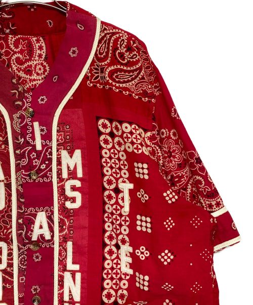 READYMADE（レディメイド）READYMADE (レディメイド) BANDANA BASEBALL SHIRT RED サイズ:1 未使用品の古着・服飾アイテム