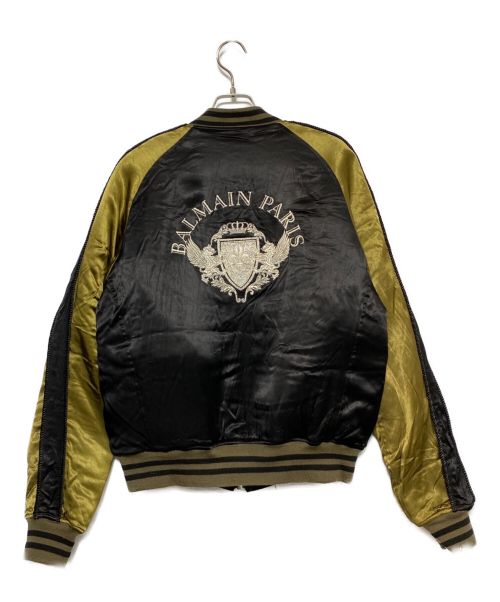 BALMAIN（バルマン）BALMAIN (バルマン) Embellished Stain Bomber Jacket ブラック サイズ:Mの古着・服飾アイテム