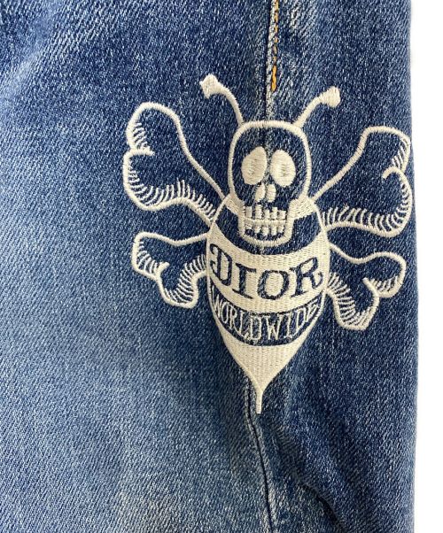 Dior（ディオール）Dior (ディオール) エンブロイダリ-Beeデニムパンツ インディゴ サイズ:31の古着・服飾アイテム