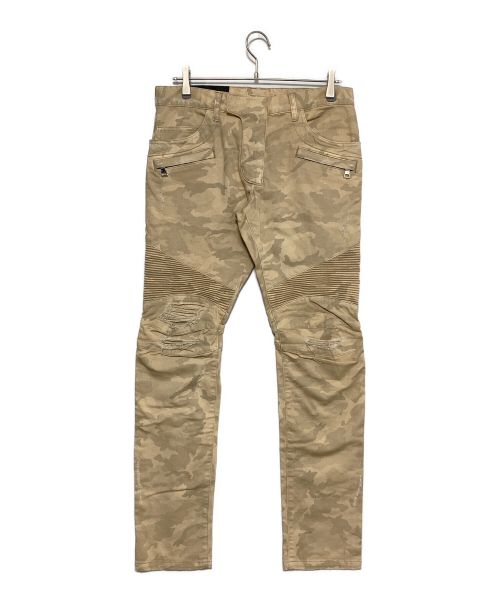 BALMAIN（バルマン）BALMAIN (バルマン) バイカーデニムパンツ ベージュ サイズ:31の古着・服飾アイテム
