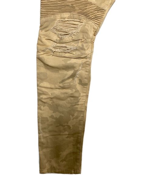 BALMAIN（バルマン）BALMAIN (バルマン) バイカーデニムパンツ ベージュ サイズ:31の古着・服飾アイテム