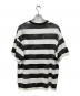 MINEDENIM (マインデニム) かすれ加工ボーダーTシャツ ブラック×ホワイト サイズ:L：6000円