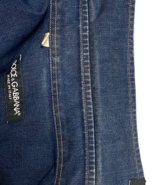 DOLCE & GABBANA（ドルチェ＆ガッバーナ）DOLCE & GABBANA (ドルチェ＆ガッバーナ) タグデザインウエスタンデニムシャツ インディゴ サイズ:37の古着・服飾アイテム
