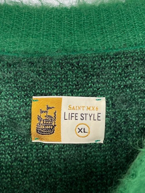 SAINT MICHAEL（セントマイケル）SAINT MICHAEL (セントマイケル) CREW NECK KNIT グリーン サイズ:XLの古着・服飾アイテム