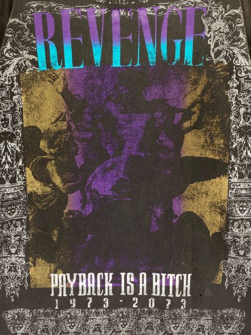 SAINT MICHAEL（セントマイケル）SAINT MICHAEL (セントマイケル) SS TEE/REVENGE/BLACK グレー サイズ:Lの古着・服飾アイテム