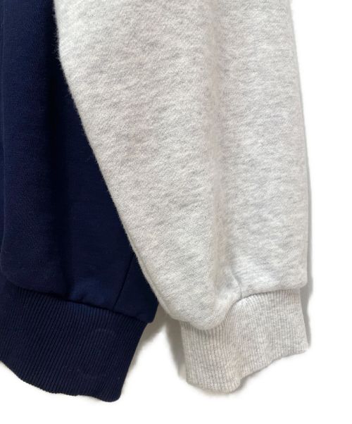 CELINE（セリーヌ）CELINE (セリーヌ) Two-tone Hoodie in Cotton Fleece(ツートーンフーディ インコットンフリース) ネイビー サイズ:Mの古着・服飾アイテム