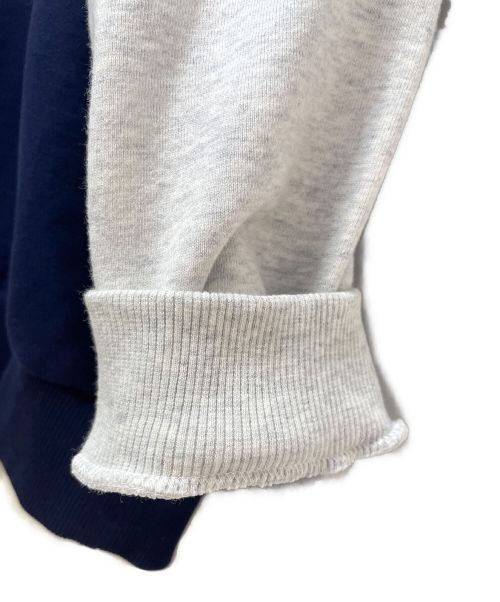CELINE（セリーヌ）CELINE (セリーヌ) Two-tone Hoodie in Cotton Fleece(ツートーンフーディ インコットンフリース) ネイビー サイズ:Mの古着・服飾アイテム