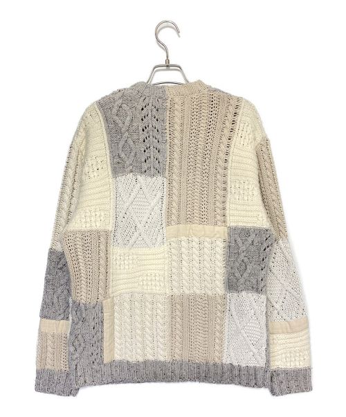 SUPREME（シュプリーム）SUPREME (シュプリーム) Patchwork Cable Knit Cardigan アイボリー サイズ:Sの古着・服飾アイテム