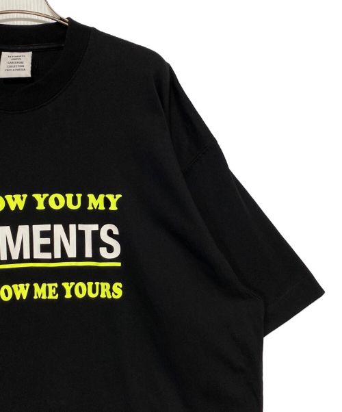 VETEMENTS（ヴェトモン）VETEMENTS (ヴェトモン) Show Me Your Vetements T-Shirt ブラック サイズ:Sの古着・服飾アイテム