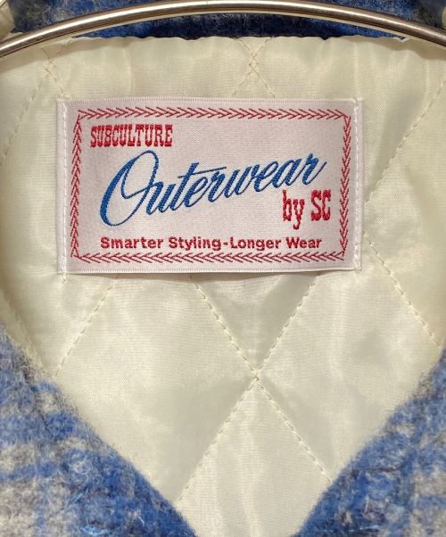 Subculture（サブカルチャー）Subculture (サブカルチャー) OMBRE CHECK WOOLJACKET ブルー サイズ:2の古着・服飾アイテム