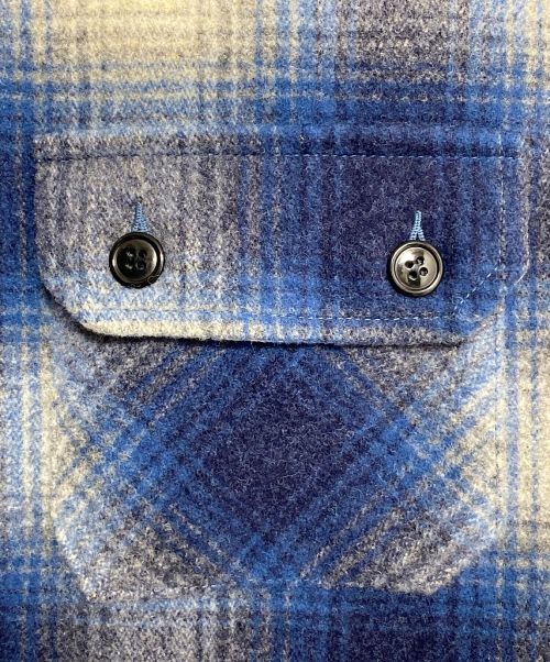 Subculture（サブカルチャー）Subculture (サブカルチャー) OMBRE CHECK WOOLJACKET ブルー サイズ:2の古着・服飾アイテム