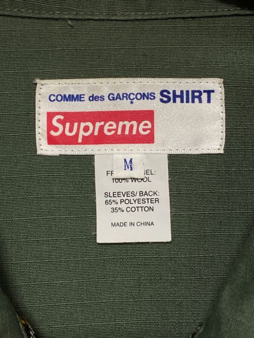 SUPREME（シュプリーム）SUPREME (シュプリーム) COMME des GARCONS SHIRT (コムデギャルソンシャツ) Work Jacket レッド サイズ:Mの古着・服飾アイテム