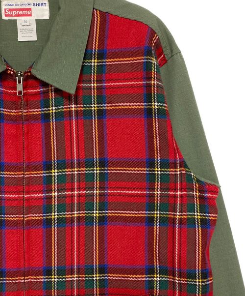 SUPREME（シュプリーム）SUPREME (シュプリーム) COMME des GARCONS SHIRT (コムデギャルソンシャツ) Work Jacket レッド サイズ:Mの古着・服飾アイテム