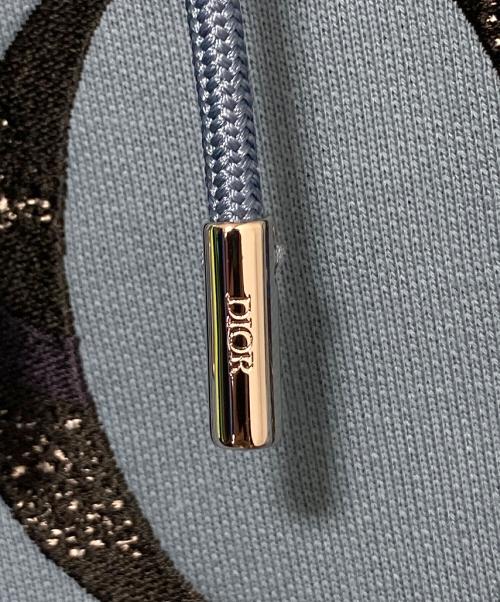 Dior（ディオール）Dior (ディオール) ロゴ刺繍パーカー ブルー サイズ:Mの古着・服飾アイテム