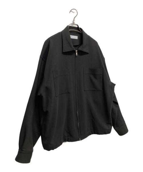 UNIVERSAL PRODUCTS.（ユニバーサルプロダクツ）UNIVERSAL PRODUCTS. (ユニバーサルプロダクツ) DOUBLE CLOTH ZIP FRONT BLOUSON ブラック サイズ:3の古着・服飾アイテム