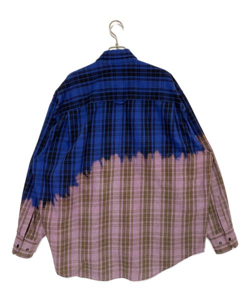 VETEMENTS（ヴェトモン）VETEMENTS (ヴェトモン) チェックシャツ ブルー×パープル サイズ:Sの古着・服飾アイテム