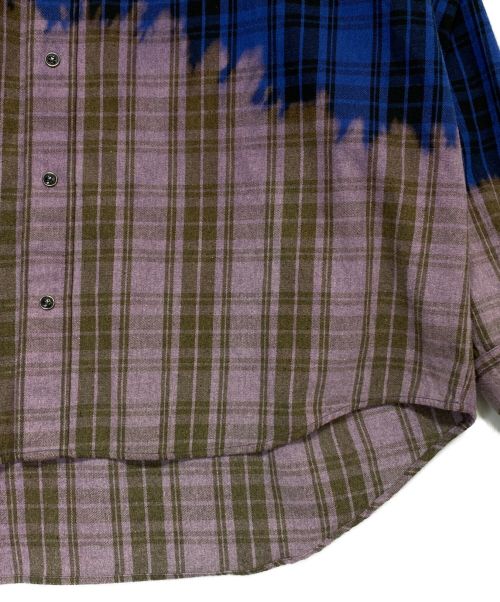 VETEMENTS（ヴェトモン）VETEMENTS (ヴェトモン) チェックシャツ ブルー×パープル サイズ:Sの古着・服飾アイテム