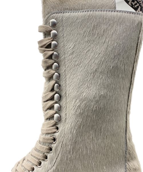 RICK OWENS（リックオウエンス）RICK OWENS (リックオウエンス) Dr.Martens (ドクターマーチン) QUAD SOLE CALF LENGTH BOOT ホワイト サイズ:UK9の古着・服飾アイテム