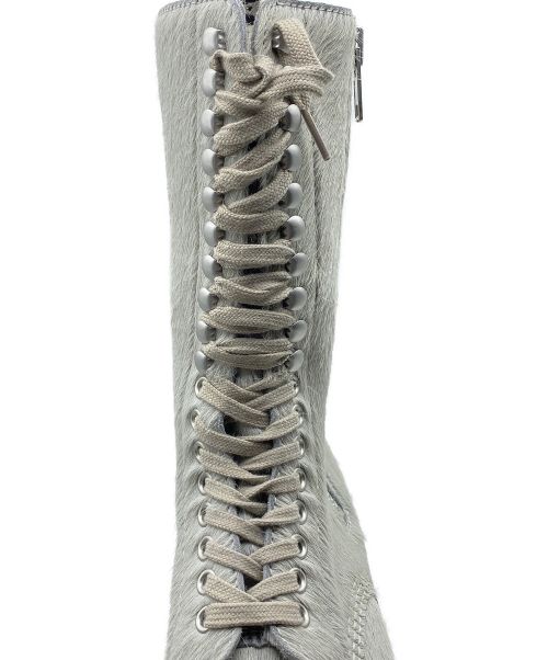RICK OWENS（リックオウエンス）RICK OWENS (リックオウエンス) Dr.Martens (ドクターマーチン) QUAD SOLE CALF LENGTH BOOT ホワイト サイズ:UK9の古着・服飾アイテム