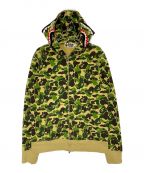 A BATHING APEアベイシングエイプ）の古着「Camo Shark Full Zip」｜オリーブ