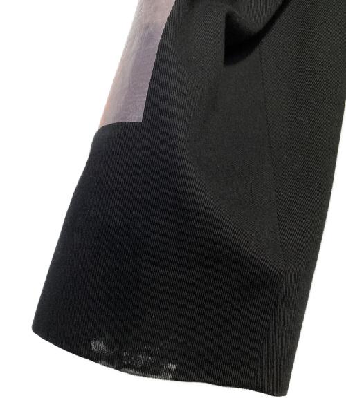 RAF SIMONS（ラフシモンズ）RAF SIMONS (ラフシモンズ) コラージュバックプリント フードロングコート ブラック サイズ:48の古着・服飾アイテム