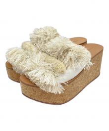 Pippichic（ピッピシック）の古着「ウェッジソールサンダル」｜ホワイト