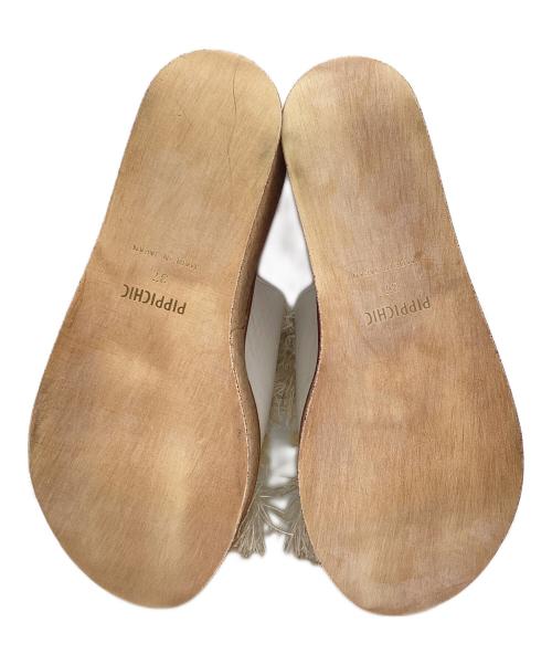 Pippichic（ピッピシック）Pippichic (ピッピシック) ウェッジソールサンダル ホワイト サイズ:37 未使用品の古着・服飾アイテム