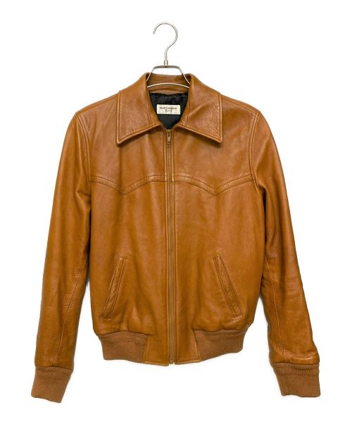 Saint Laurent Paris（サンローランパリ）Saint Laurent Paris (サンローランパリ) ウエスタンレザージャケット ブラウン サイズ:44の古着・服飾アイテム