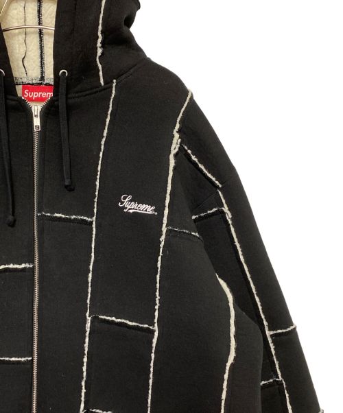 SUPREME（シュプリーム）SUPREME (シュプリーム) Faux Shearling Zip Up Hooded Sweatshirt ブラック サイズ:Mの古着・服飾アイテム