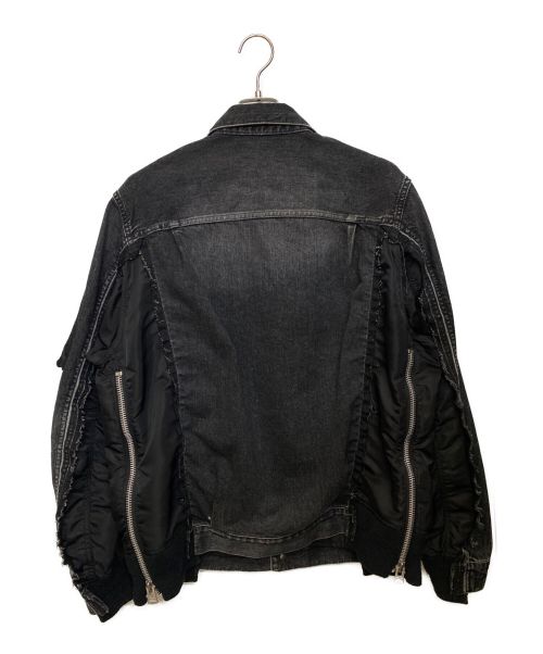 sacai（サカイ）sacai (サカイ) Denim x MA-1 Jacket(デニム×エムエーワンジャケット) ブラック サイズ:2の古着・服飾アイテム